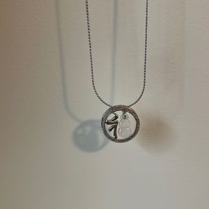 Sterling Silver Jade Chinese Fu Pedant Necklace